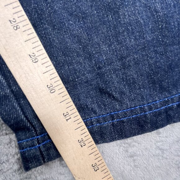 Dmax Jeans Mens 34x32 Blue Denim Baroque Embroidered Pockets Streetwear Y2K Goth - Picture 15 of 16